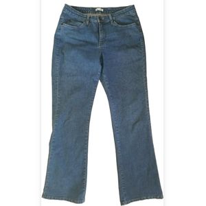 Lee Flare Jeans Womens Sz 12 Denim Stretch Medium Wash Cotton/Spandex
